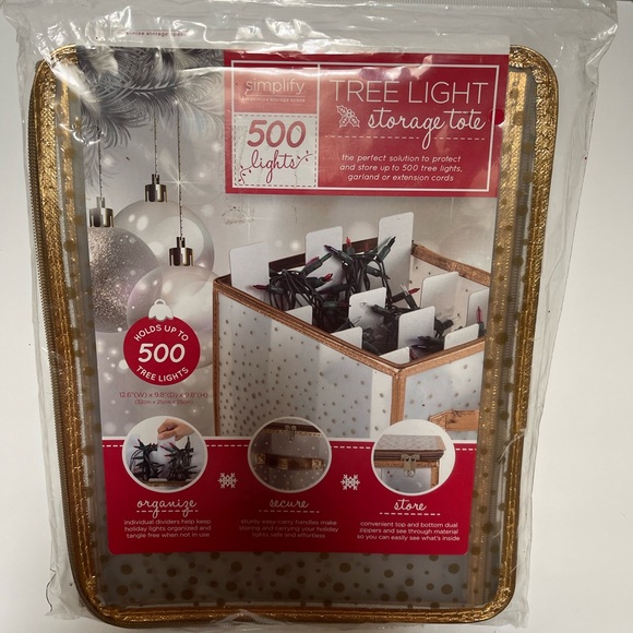 NIP Simplify Christmas Light Organizer - Room Light Storage Container - Picture 1 of 6